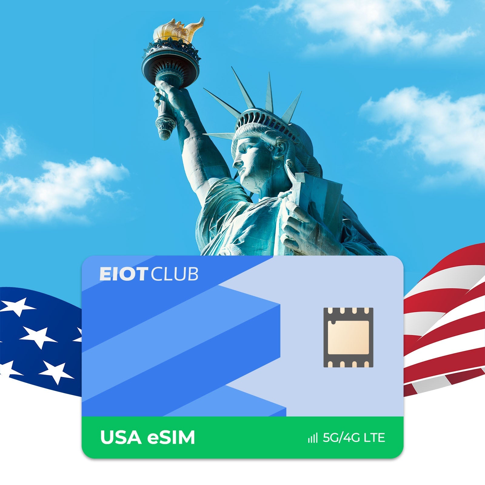 USA Prepaid-eSIM: 4G/5G mit AT&T, T-Mobile & Verizon – Keine Roaminggebühren