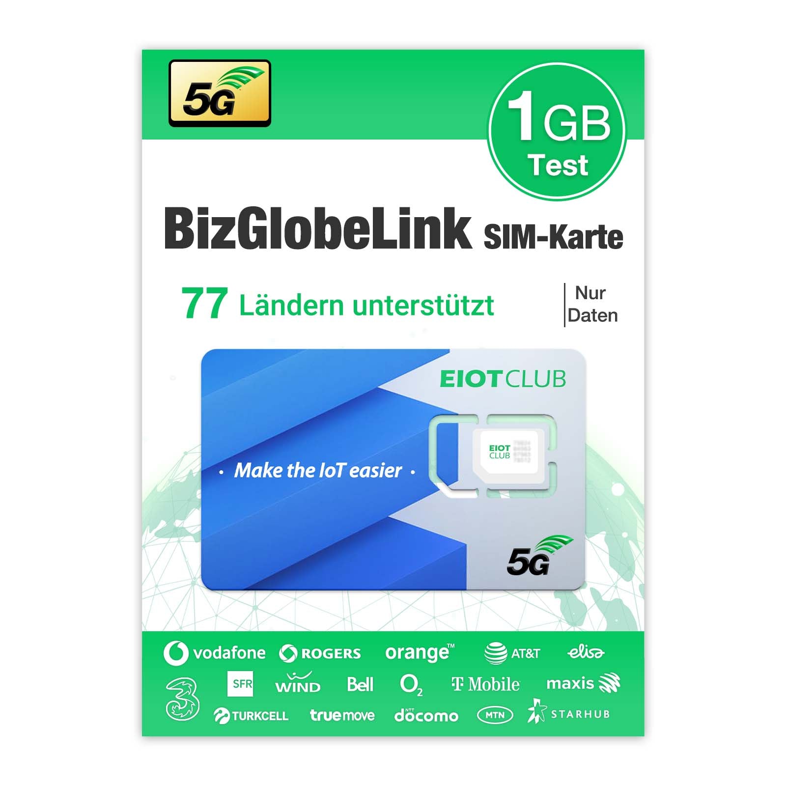 Eiotclub BizGlobeLink SIM-Karte für internationale Geschäftsreisen