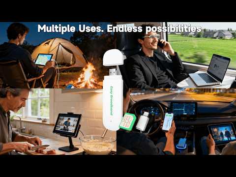 EIOTCLUB 4G LTE USB-Dongle mit WiFi 6 – Mobiler Hotspot für Laptop/PC/Tablet/Handy, 150 MBit/s, Plug & Play Internet-LTE Stick mit kostenloser SIM-Karte, Günstiges Reise-und Business-WLAN-Modem