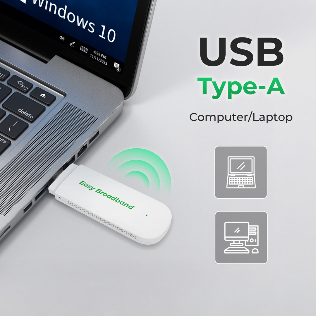 EIOTCLUB 4G LTE USB-Dongle mit WiFi 6 – Mobiler Hotspot für Laptop/PC/Tablet/Handy, 150 MBit/s, Plug & Play Internet-LTE Stick mit kostenloser SIM-Karte, Günstiges Reise-und Business-WLAN-Modem